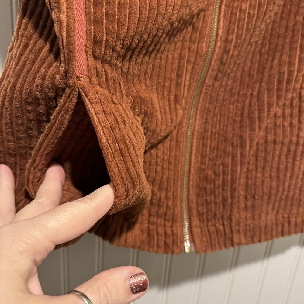Woolrich Zip Up Cotton Corduroy Vest Rust Colored Size Large - Picture 3 of 6
